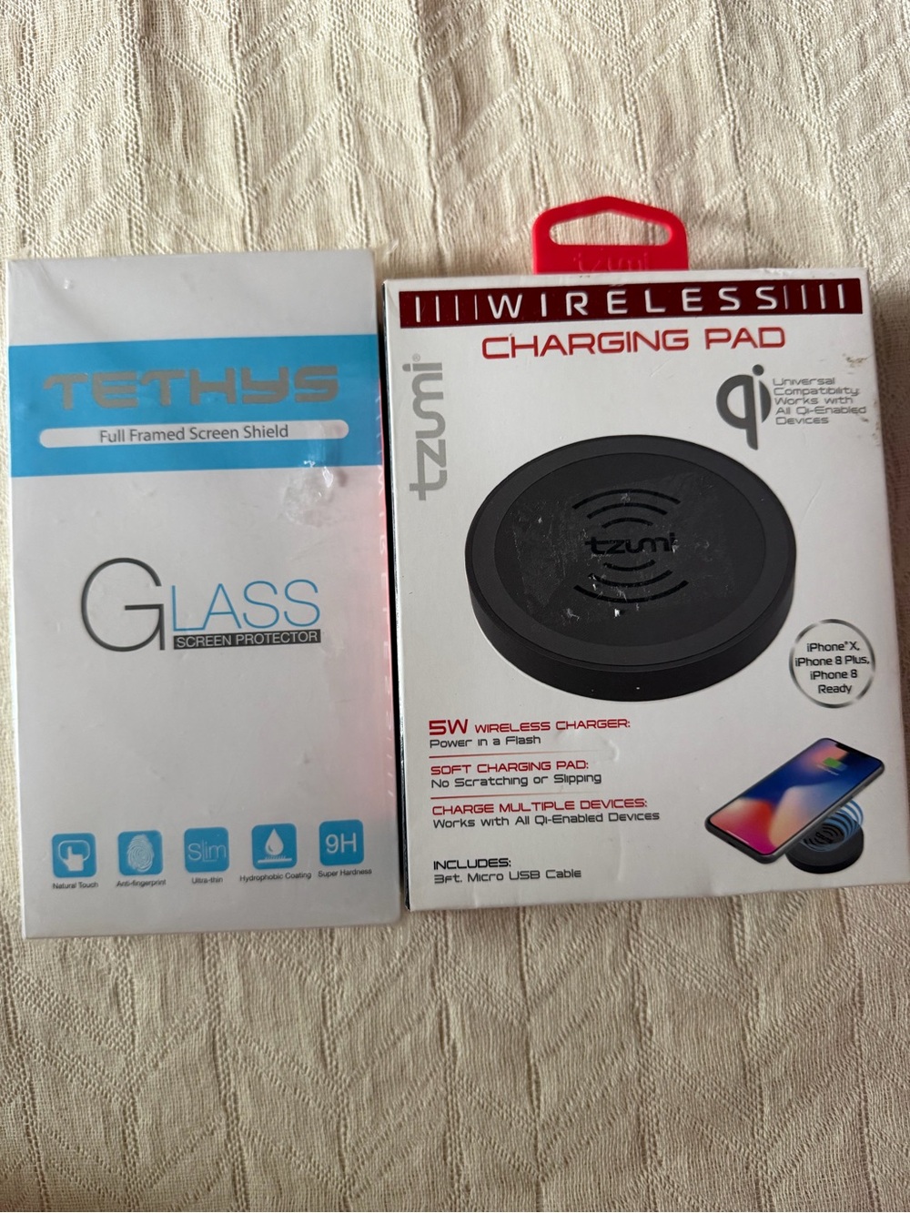 Wireless Charging Pad  and Full Frame Screen Shield